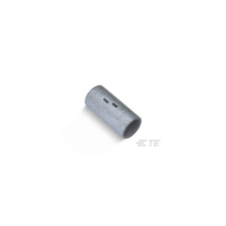 Te Connectivity Butt Splice Wire Connector, 2 AWG Max, Gray, None Insulation 324457
